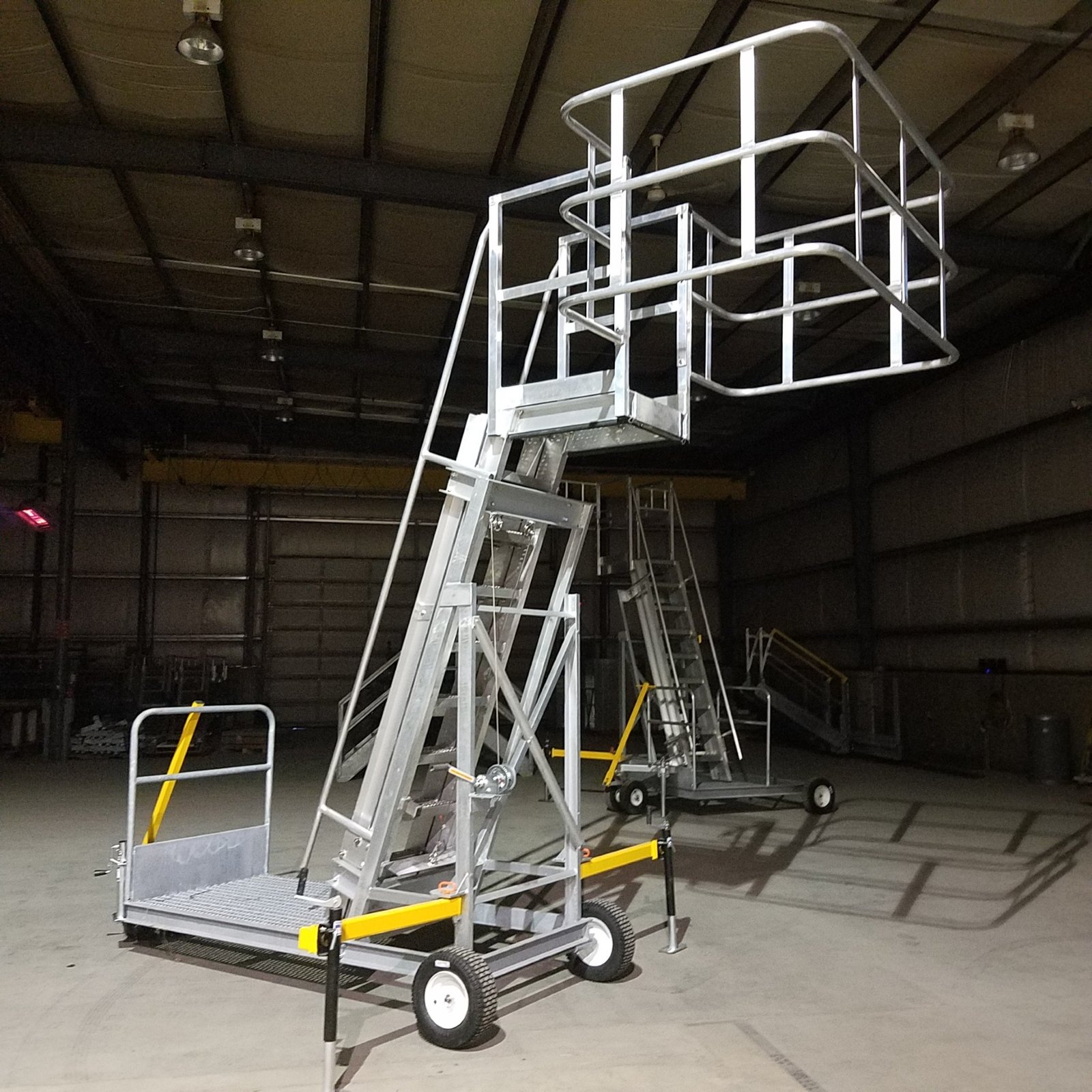 Portable access system positioned for a tank truck application